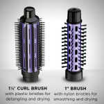 Conair 2-in-1 Hot Air Curling Combo, Includes 1.5-inch Curl Brush and 1.0-inch Aluminum Bristle Brush CD160NN