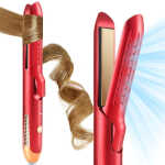 Air Hair Straightener,Hair Curler 2 in 1,360&deg Airflow Curling Flat Iron, with Cooling Air Vents to Lock in Style,3D Floating