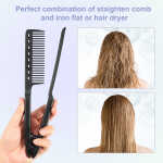 Unique Bargains Hair Straightening Comb Heat Resistance Home Straightener Styling Comb
