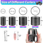 Hair Rollers set, Self Grip Hair Rollers for Long Medium Short Hair, ELASO Jumbo Large medium Hair Curlers