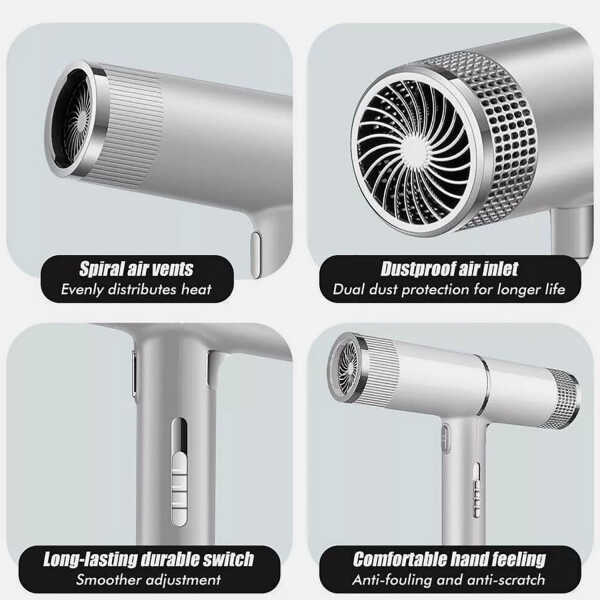Professional 2500W Ionic Hair Dryer with Diffuser &ndash High-Speed, Lightweight Blow Dryer for Women, Fast Drying, Anti-Frizz &