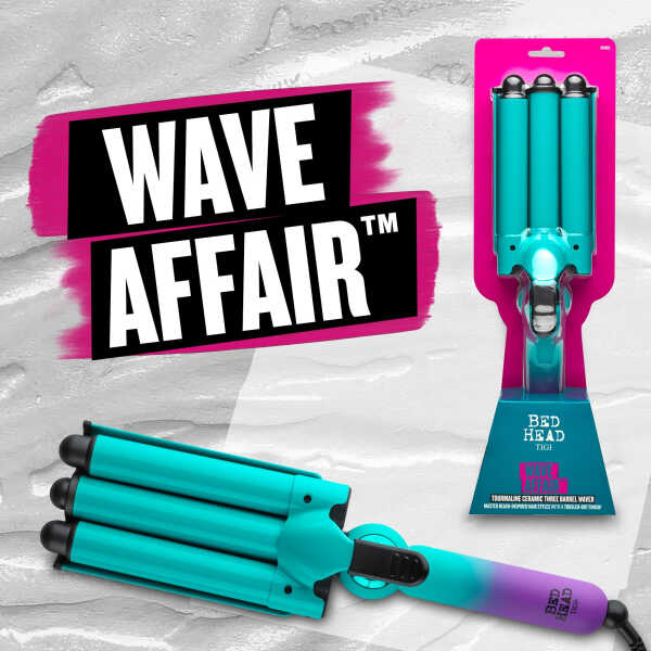 Bed Head Wave Affair Jumbo 3 Barrel Ceramic Hair Waver, Ambre