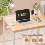 ZenSports 55 inch Large Computer Desk Home Office MDF Writing Desk Adult Workstation Black