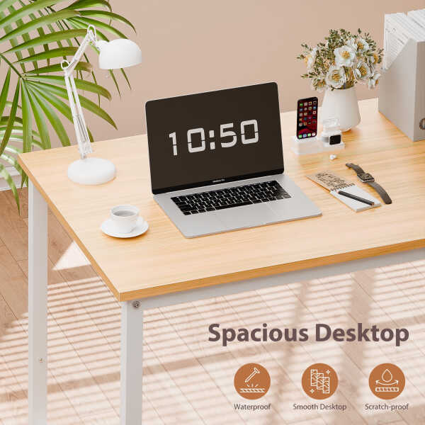 ZenSports 55 inch Large Computer Desk Home Office MDF Writing Desk Adult Workstation Black