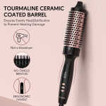 Terviiix 1.5" Thermal Brush, Ceramic Tourmaline Ionic Hair Curling Wand