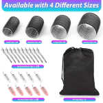 Hair Rollers set, Self Grip Hair Rollers for Long Medium Short Hair, ELASO Jumbo Large medium Hair Curlers