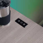 X Rocker Oka Adult Gaming Desk with RGB Lighting, White/Light Wood