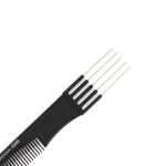 MANNYA Professional Fine-tooth Metal Pin Hairdressing Portable Hair Styling Rat Tail Comb