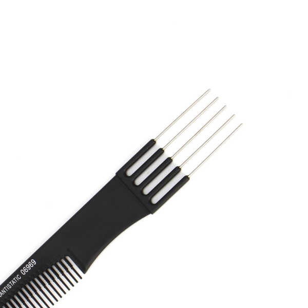 MANNYA Professional Fine-tooth Metal Pin Hairdressing Portable Hair Styling Rat Tail Comb