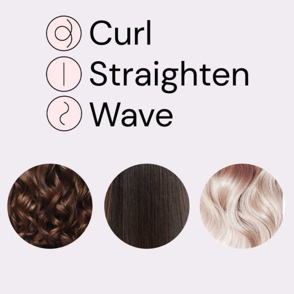 L'ange Hair Le Duo Grande 360&deg Airflow Styler | 2-in-1 Curling Wand & Titanium Flat Iron Hair Straightener (Black)