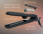 Kim Kimble 1&rdquo Conditioning Vapor Infused Flat Iron &ndash Special Ceramic Dual Heat Setting, Strengthens & Adds Volume to