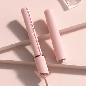 Slhenay Mini Curling Iron for Short Hair, Travel Curling Iron, Small Curling Wand, Hair Curling Iron Heat-Up Fast, Pink Portable
