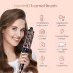 Suerbeaty Curling Iron Brush for Blowout Look, 9 Heat Temps Hot Ionic curling iron 1 1/2 inch Dual Voltage for Traveling