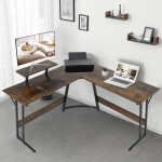 YRLLENSDAN L Shaped Computer Desk, Corner Desk Gaming Table Computer Desk L Shaped Desks Gaming Desks with Large Desktop for
