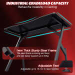 HLDIRECT 47 inch Gaming Desk, Ergonomic Gamer Table, Computer Table, Pc Workstation