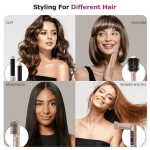 RACCOMB 5-in-1 Hair Styler, Air Styling & Drying System, Powerful Hair Dryer Brush & Multi-Styler with Auto-Wrap Curlers, Oval