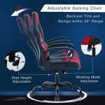 YRLLENSDAN Gaming Collection Z-Shaped Desk with Headphone Hook and Adjustable Feet, Blue
