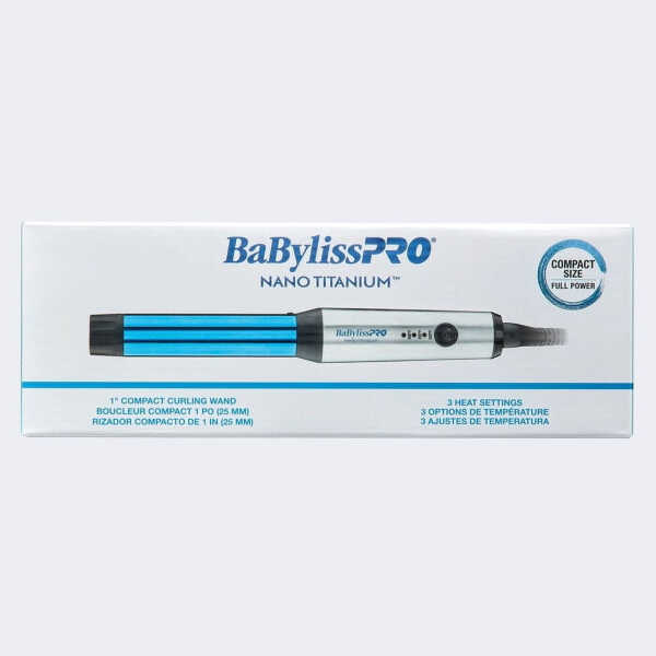 BaBylissPRO Nano Titanium 1" Compact Curling Wand