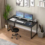 ZenSports 55 inch Large Computer Desk Home Office MDF Writing Desk Adult Workstation Black