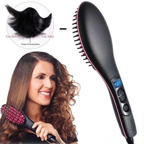 Simply Straight Ceramic Hair Straightening Electric Brush Hair Comb Straightener Magic As Seen on TV