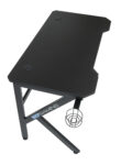 Studio Designs Saga Black Metal Gaming Desk with Cup Holder