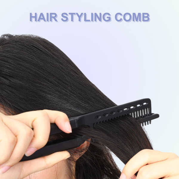 Unique Bargains Hair Straightening Comb Heat Resistance Home Straightener Styling Comb
