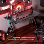 HLDIRECT 47 inch Gaming Desk, Ergonomic Gamer Table, Computer Table, Pc Workstation