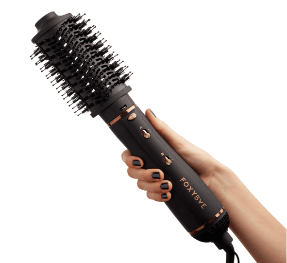 FoxyBae 3-in-1 Ceramic Interchangeable Hair Tools - Blowout Dryer Set [Black Rose-Gold]