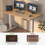 AIMEZO Electric Standing Desk, 48 x 24 inch Adjustable Height Desk with Whole-Piece Tabletop, Stand up Desk for Home Office
