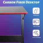 YRLLENSDAN L Shaped Computer Desk, Corner Desk Gaming Table Computer Desk L Shaped Desks Gaming Desks with Large Desktop for
