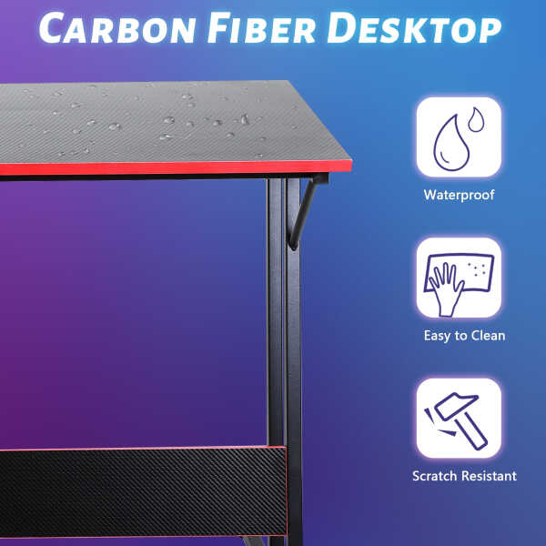 YRLLENSDAN L Shaped Computer Desk, Corner Desk Gaming Table Computer Desk L Shaped Desks Gaming Desks with Large Desktop for