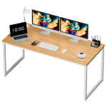 ZenSports 55 inch Large Computer Desk Home Office MDF Writing Desk Adult Workstation Black