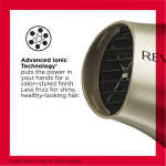 Revlon 1875W Folding Handle Ionic Travel Hair Dryer, Black and Gold
