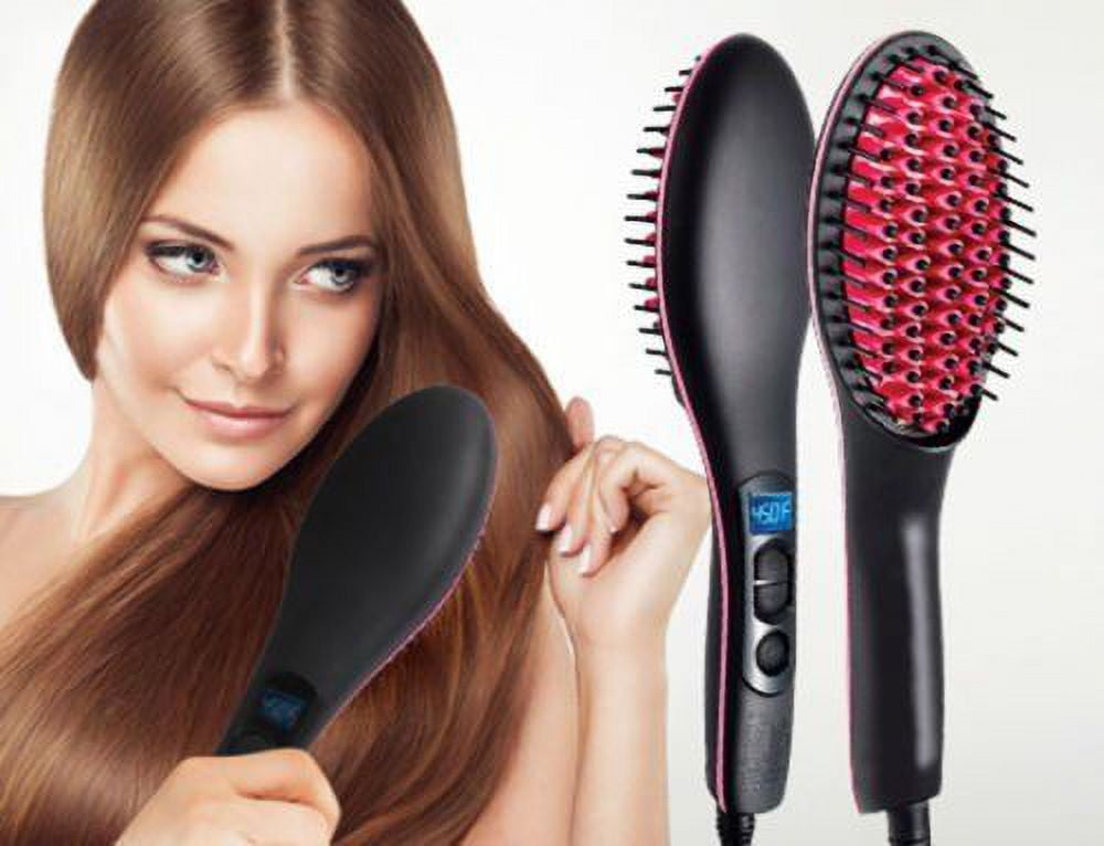 Simply Straight Ceramic Hair Straightening Electric Brush Hair Comb Straightener Magic As Seen on TV