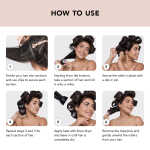 Kitsch Ceramic Thermal Compact 8-Piece Hair Rollers, Black