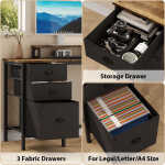 GIKPAL L Shaped Computer Desk, Reversible Gaming Desk with Drawers, Corner Desk with Storage Shelves & Monitor Stand, Home