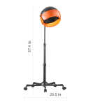 KFFKFF Ionic Hair Dryer with Hood, 1875W Professional Bonnet Hair Dryer, Timer Function, 3 Heat Settings & Speed Control,