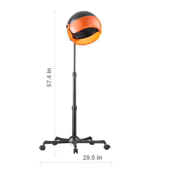 KFFKFF Ionic Hair Dryer with Hood, 1875W Professional Bonnet Hair Dryer, Timer Function, 3 Heat Settings & Speed Control,