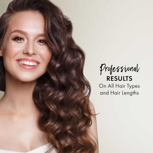 HOT TOOLS 24K Gold Extended Barrel Spring Curling Iron 1" with Clamp for Bouncy Curls