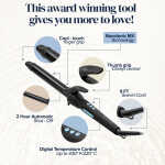Bio Ionic Long Barrel Styler, 1.25" Curling Iron, Curling Wand, Adjustable Heat Hair Curler
