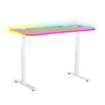 X Rocker Oka Adult Gaming Desk with RGB Lighting, White/Light Wood