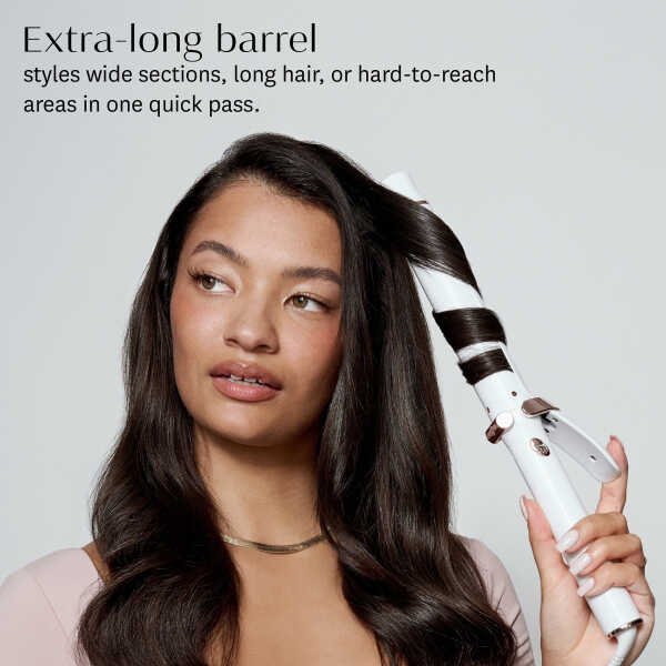 T3 SinglePass Curl X 1.25" Extra-Long Barrel Curling Iron with 9 Heat Settings and Ceramic Barrel for Fast Styling and Lasting