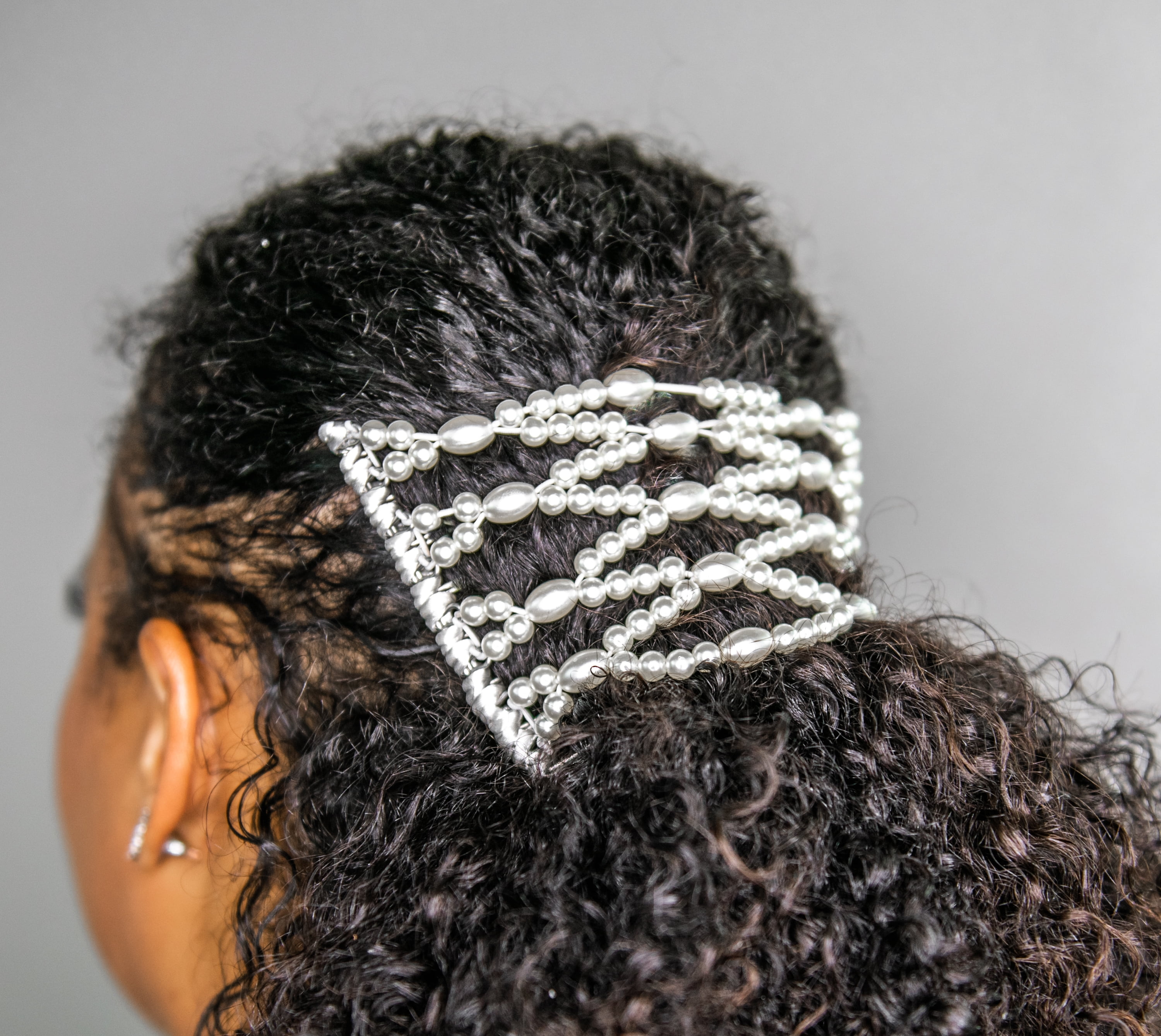 Zumma 3.5 inch Non-Damaging Stretch Comb for Women, White Pearl