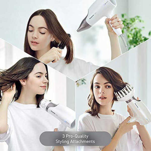 PANASONIC EH-NA67-W235 Panasonic - EH-NA67-W Nanoe Hair Dryer with Oscillating QuickDry Nozzle - White