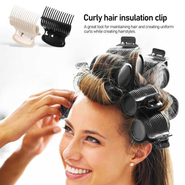 12 Pcs Hot Roller Clips Hair Curler Claw Clips Replacement Roller Clips Styling Tools for Women Girls