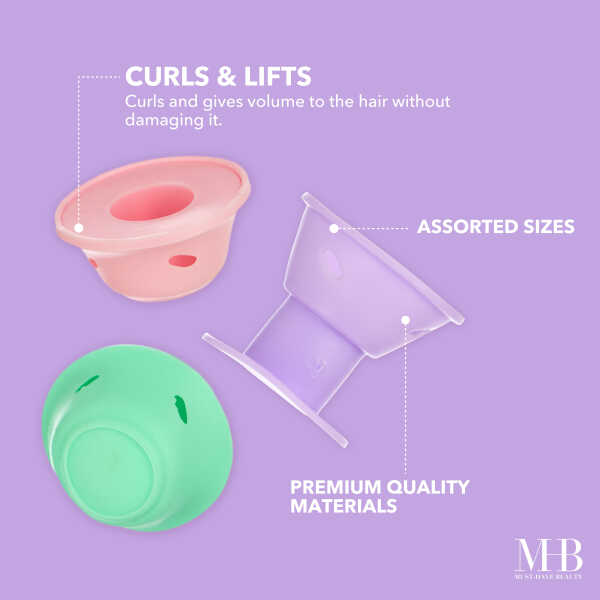 Expressions 24pc Heatless Curling Pods - Silicone Hair Rollers For No Damage Heatless Curls, Heatless Curlers Value Pack,